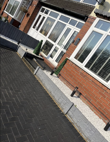 Block Paved Path & Border Detail