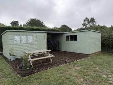 Sage Green Garden Workshop & Shed