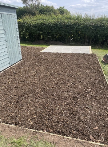 New Shed Base — Bark & Slabs