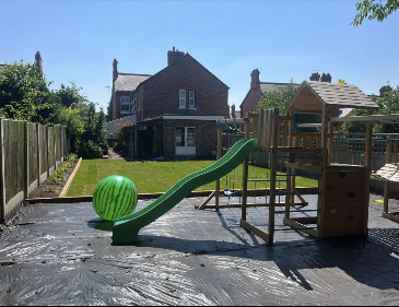Fencing & Sleeper Planting Bed
