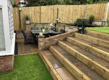 Sleeper Steps & Outdoor Kitchen Terrace