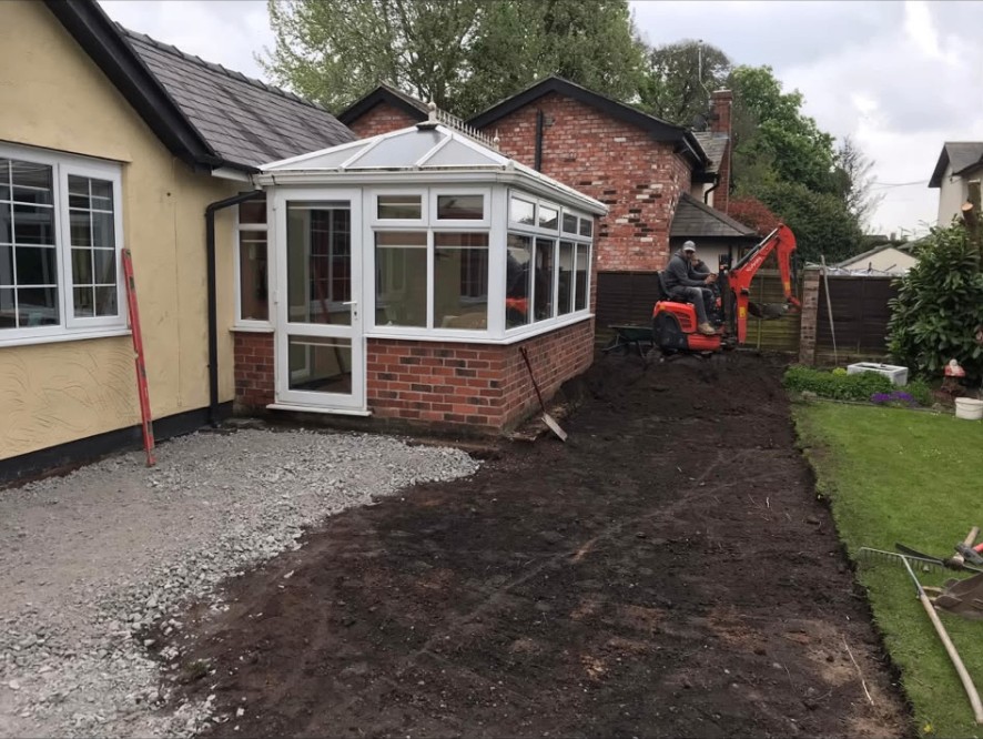 Conservatory Side Excavation