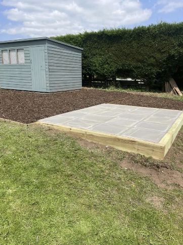 Finished Sleeper-framed Shed Base