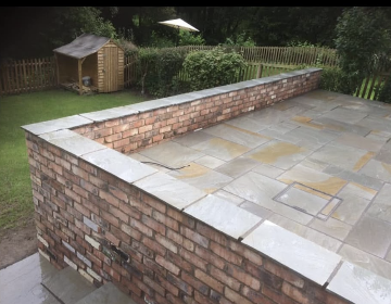 Large Sandstone Patio Area